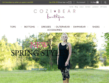 Tablet Screenshot of cozibearboutique.com